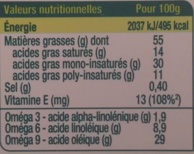 Primevère Bio doux Tartine & Cuisson - Nutrition facts - fr