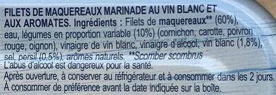 Filet de maquereaux - Ingredients - fr