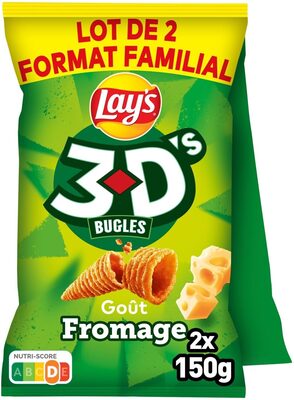 Lay's 3D's Bugles goût fromage format familial lot de 2 x 150 g - Product - fr