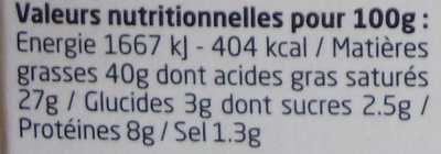 Ail & Fines Herbes - Nutrition facts