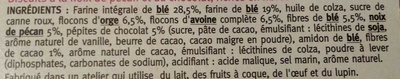 Crousti'fibres chocolat pécan - Ingredients - fr