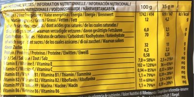 Energy sport ba cereals and chocolate flavou - Nutrition facts - fr