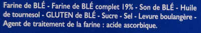 Tartines de Pain Blé Complet ×24 Tranches - Ingredients - fr