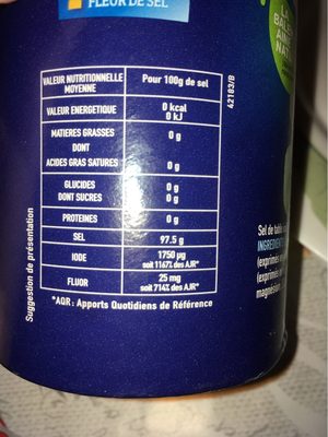 Sel Fin - Nutrition facts - fr