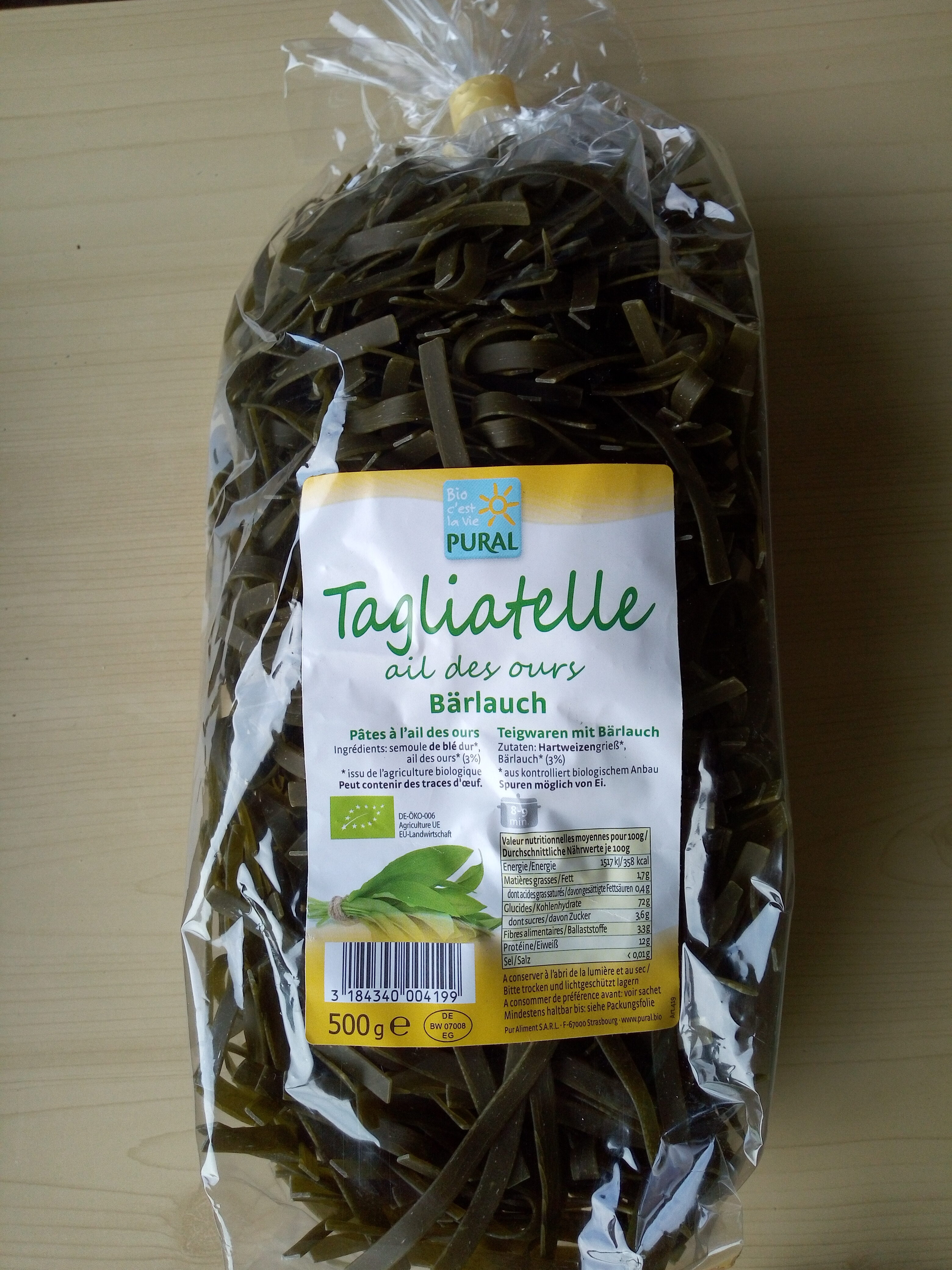 Tagliatelle ail des ours - Recycling instructions and/or packaging information - fr
