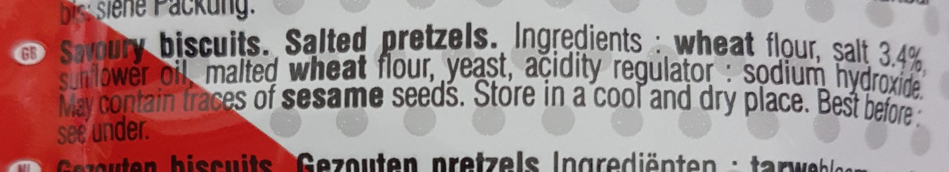 Sachet bretzels moyennes - Ingredients - en