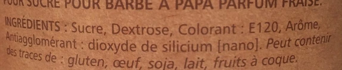 Sucre Barbe à papa coca-cola - Ingredients - fr