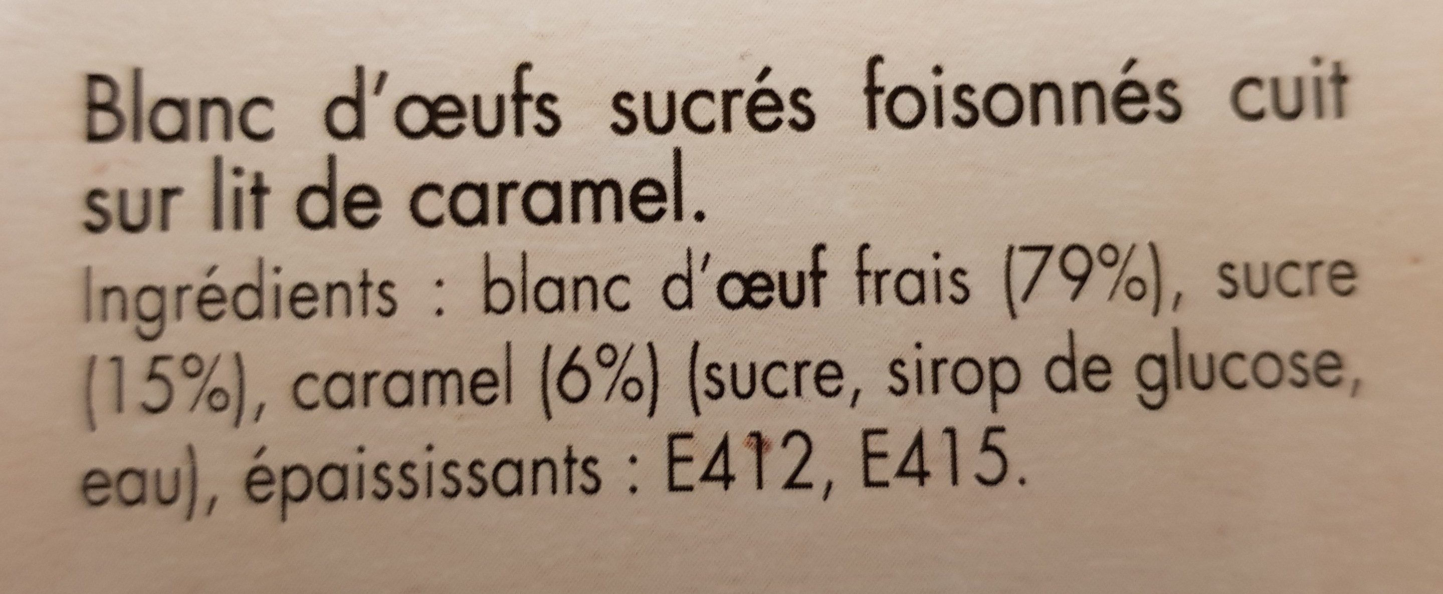 Blancs En Neige (barq 2,2 l - 12 Parts) - Ingredients - fr