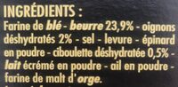 Flûtes Oignon Ciboulette - Ingredients - fr