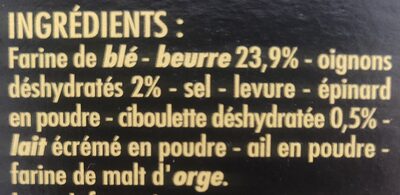 Flûtes Oignon Ciboulette - Ingredients - fr