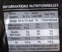 Comté AOP affiné 12 mois minimum - Nutrition facts - fr