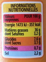 Sauce béarnaise - Nutrition facts - fr