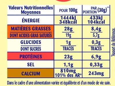 Le 3 Saveurs - Nutrition facts - fr