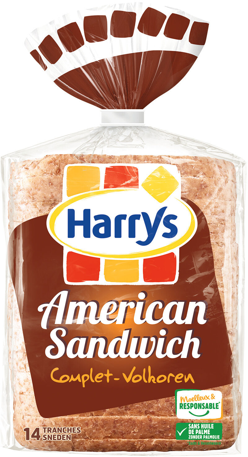 Harrys pain de mie american sandwich complet 600g - Product - fr