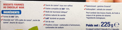 Fourrés Chocolat noir BIO - Ingredients