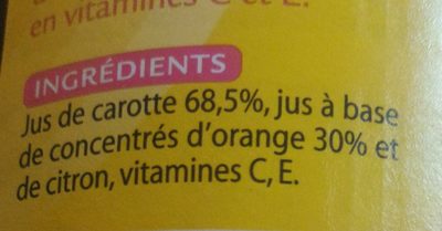 Carotina - Ingredients - fr