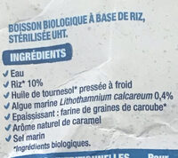 Bjorg Riz Bio - Ingredients - fr