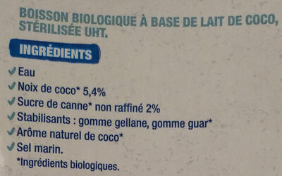 Lait coco - Ingredients - fr