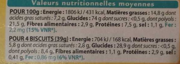 Petit nature saveur spéculoos - Nutrition facts - fr
