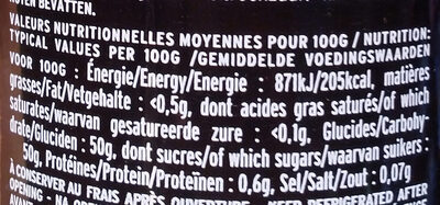 Confiture de Cerise Noire de France - Nutrition facts - fr