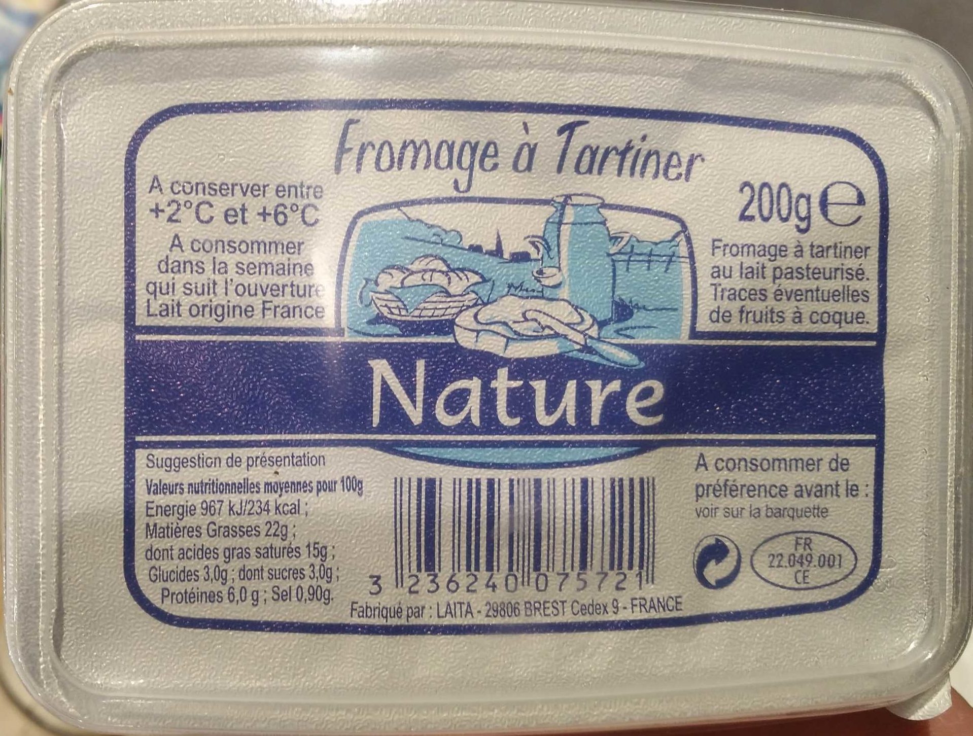 Fromage à tartiner Nature - Product - fr