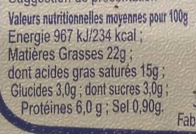Fromage à tartiner Nature - Nutrition facts - fr