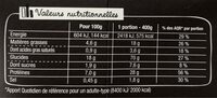 XtremBox - Radiatori Bolognaise - Nutrition facts - fr