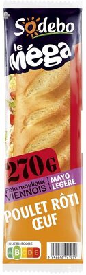 Sandwich le méga poulet rôti oeuf mayo légère - Product - en