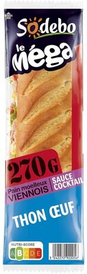 Sandwich le méga baguette thon oeuf sauce cocktail - Product - fr