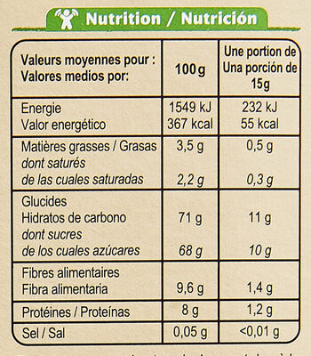 Poudre cacaotée 32% de cacao maigre - Nutrition facts - fr
