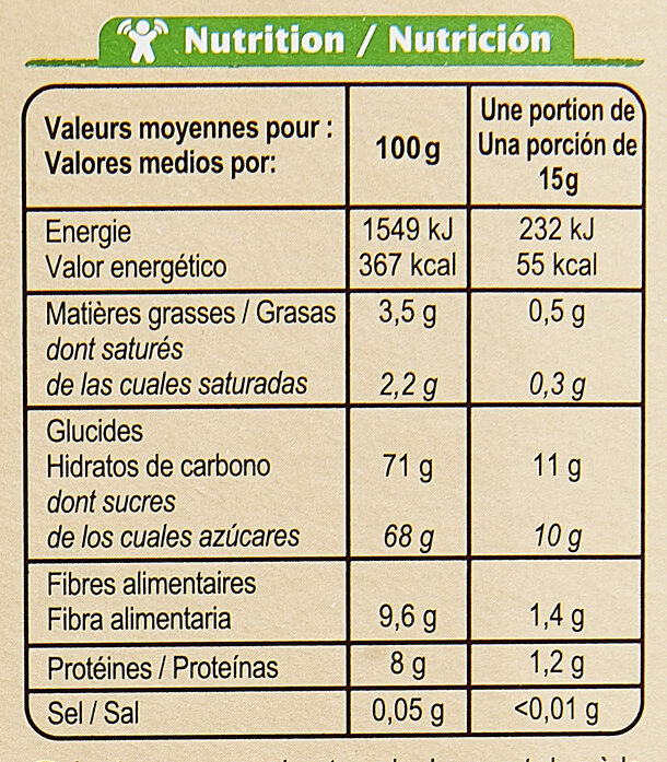 Poudre cacaotée 32% de cacao maigre - Nutrition facts - fr