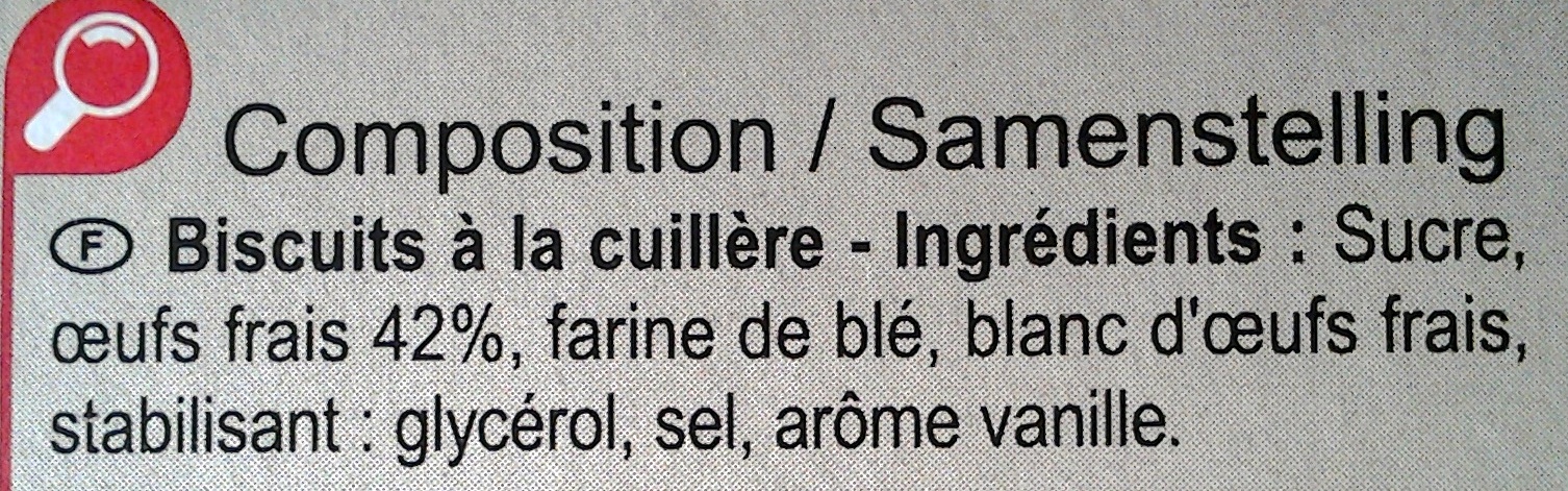 Cuillers Dégustation - Ingredients - fr