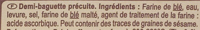 1/2 Baguette - Ingredients - fr