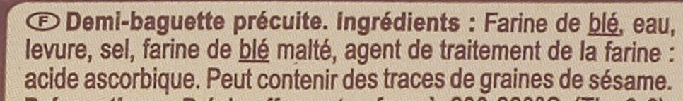 1/2 Baguette - Ingredients - fr