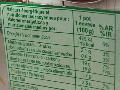 Soja chocolat - Nutrition facts - fr