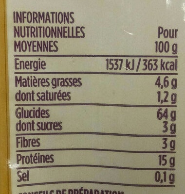 Pâtes d'Alsace (7 œufs frais au kilo), Spaghetti - Nutrition facts - fr