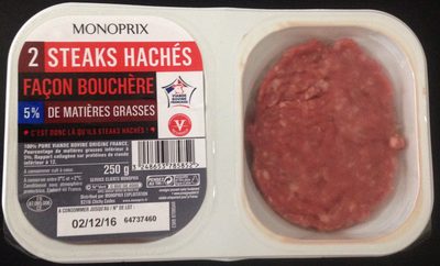 2 Steaks Hachés Façon Bouchère - Product - fr