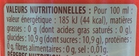 Loir cola - Nutrition facts - fr