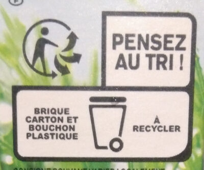 Lait demi-ecrémé - Recycling instructions and/or packaging information - fr