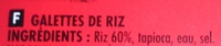 Galettes de Riz - Ingredients - fr
