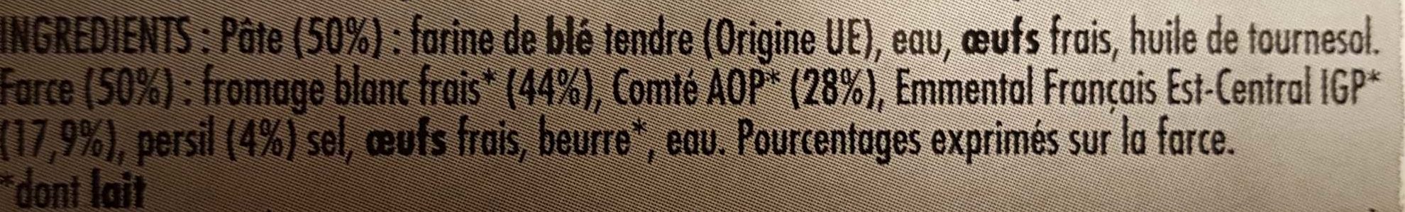 Ravioles du dauphiné label rouge igp - Ingredients - fr
