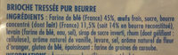 Brioche vendéenne - Ingredients - fr