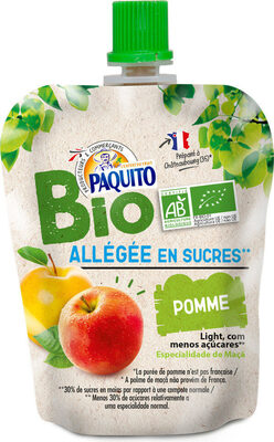 Dessert de fruits pomme allégé en sucre bio - Product
