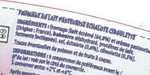 Printendre Echalote Ciboulette - Ingredients - fr