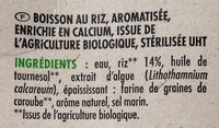 Boisson riz nature - Ingredients - fr