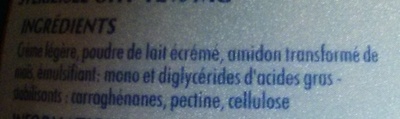 Crème légère - Ingredients - fr