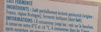 Lait Ribot - Ingredients - fr