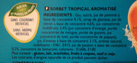Oasis sorbet Tropical - Ingredients - fr