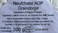 Coeur de Neufchâtel AOP au lait cru GRAINDORGE, 24% de MG - Ingredients - fr