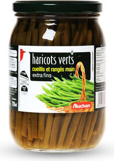 Auchan Haricots Verts Extra Fins Cueillis & Rangés Main - Product - fr